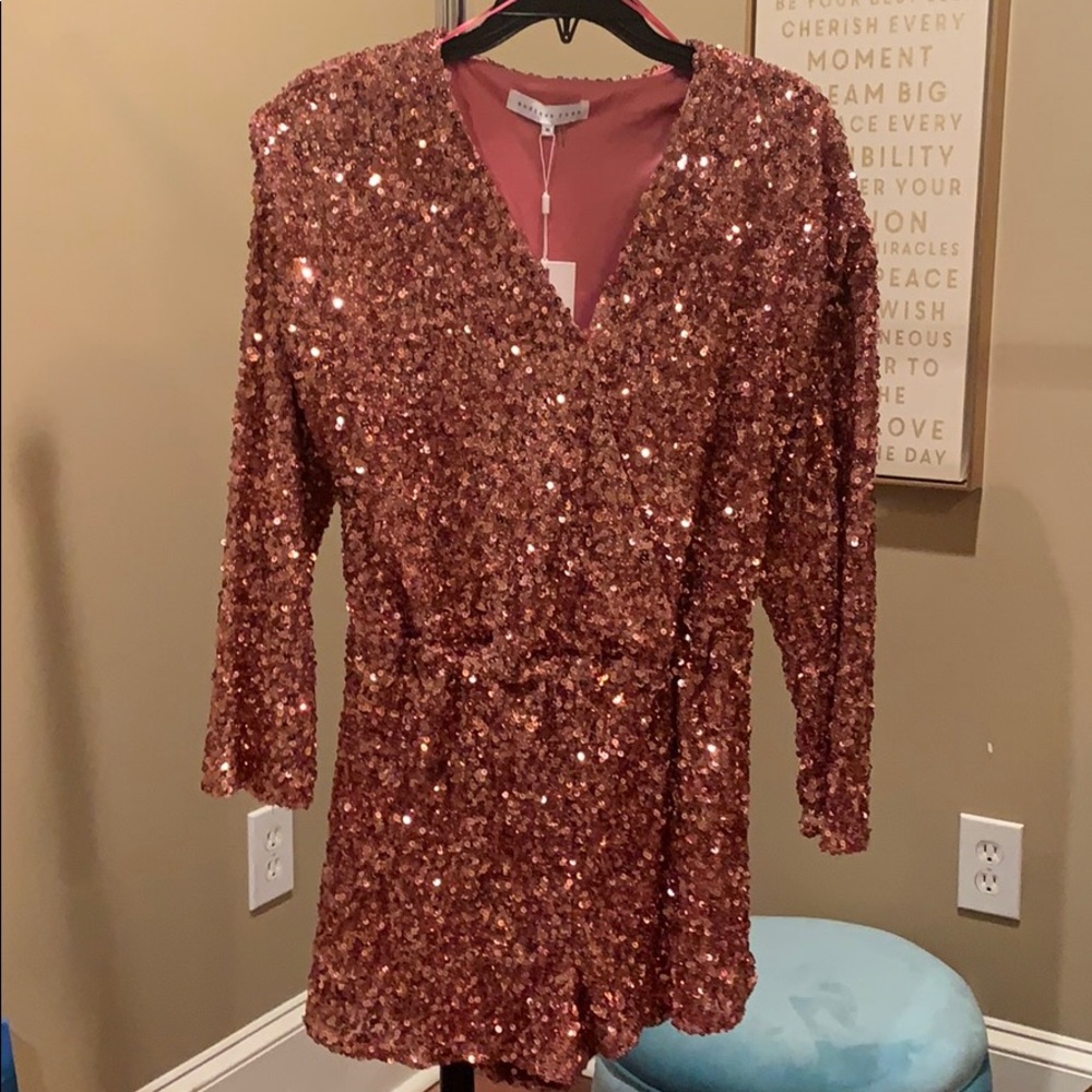 Pink Sequin Romper